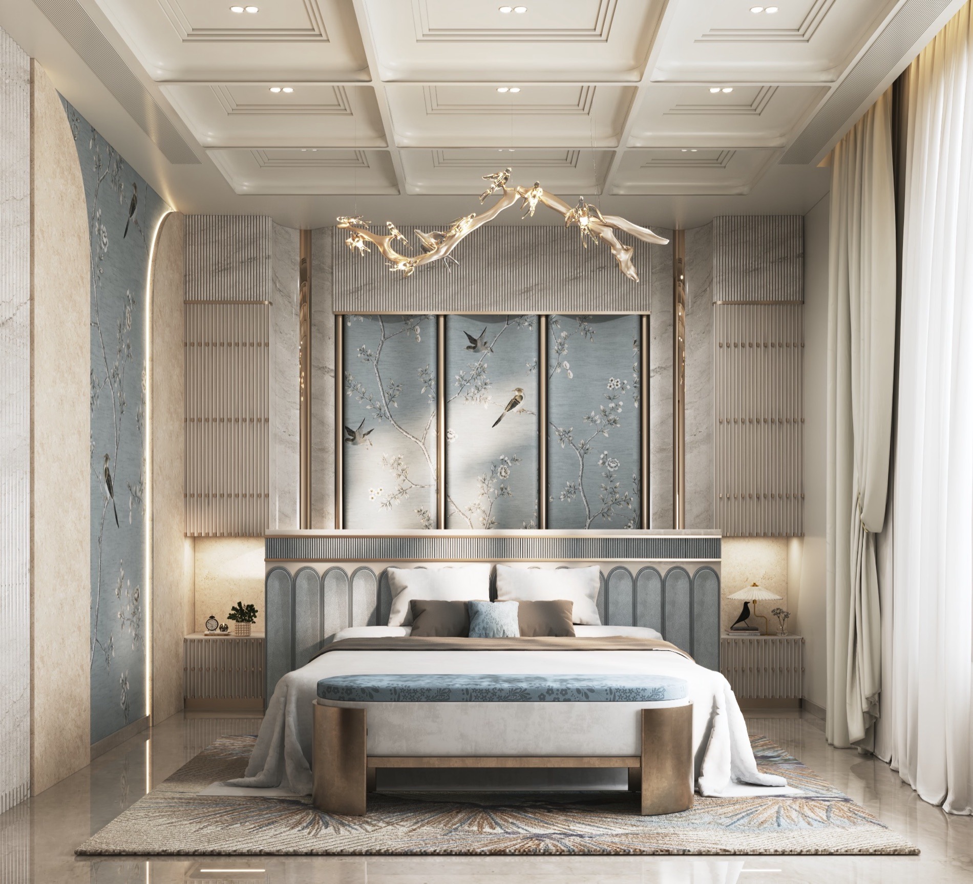 Master Bedroom — Chinoiserie, Anusha Shetty Designs